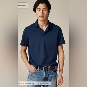 J.Crew Performance piqué polo shirt in evening sky